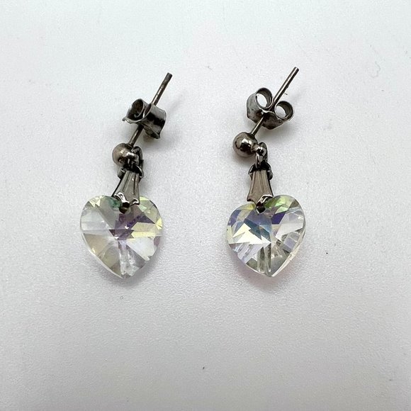 Crystal Sweetheart Pierced Earrings - Picture 3 of 4